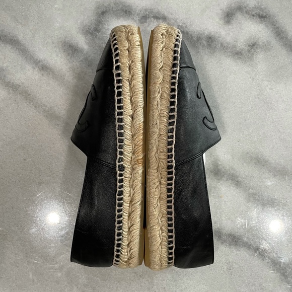 Chanel Black Lambskin CC espadrilles - Picture 4 of 6